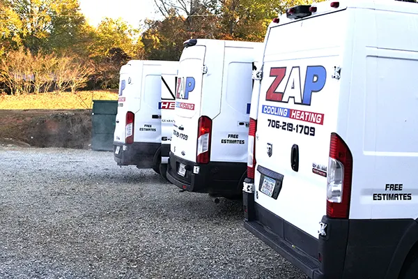 ZAP HVAC work vans ready to roll out | About Us | ZAP Cooling and Heating